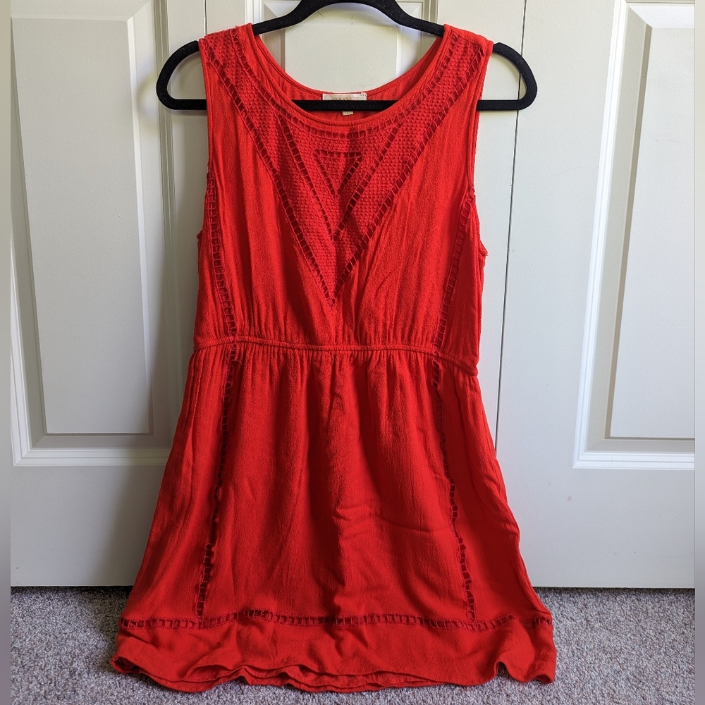 Skies Are Blue Red Summer Dress